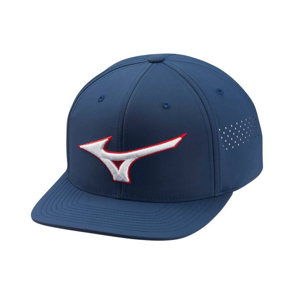 Mizuno Tour Flat Snapback - Erkek Şapka - Lacivert Türkiye (TBHEVK-537)